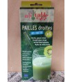 LOT DE 6 PAILLES VERRE DROITES + 1 GOUPILLON